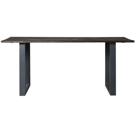 Mesa para comedor fija Dimitro acabado roble oscuro, 180cm(ancho) 76cm(altura) 90cm(fondo).