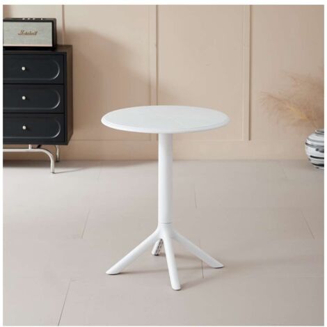 Mesa para comedor fija Md-Princesa acabado blanco, 60cm(ancho) 75cm(altura) 60cm(fondo).