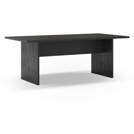 Mesa para comedor fija Md-Samuel acabado negro, 200cm(ancho) 75cm(altura) 100cm(fondo).