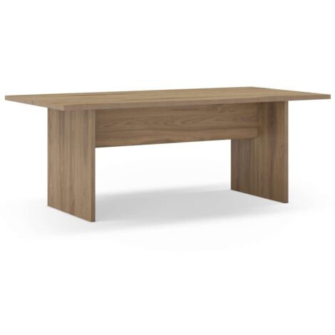 Mesa para comedor fija Md-Samuel acabado roble-ud, 200cm(ancho) 75cm(altura) 100cm(fondo).