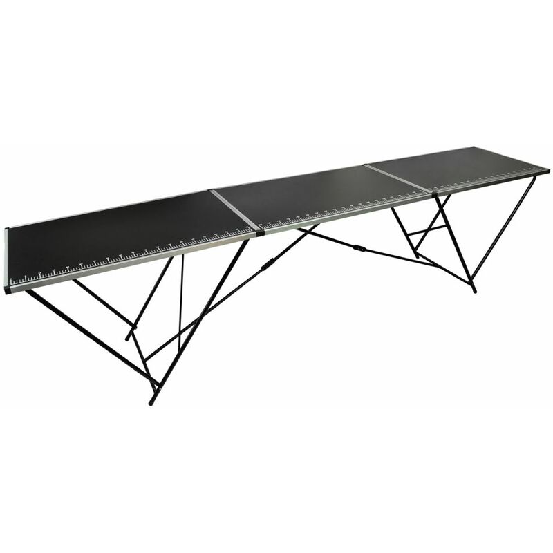 

Asupermall - Mesa para empapelar plegable de MDF y aluminio 300x60x78 cm