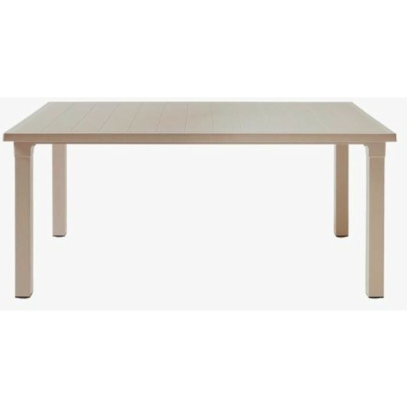 

Mesa para jardín o terraza de 170x100x75 cm, Rectangular, Resina, Color Arena