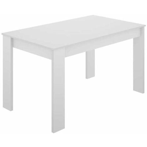 Mesa para salón fija Harley acabado Blanco, 77 cm(alto)138,5cm(ancho)81 cm(largo)