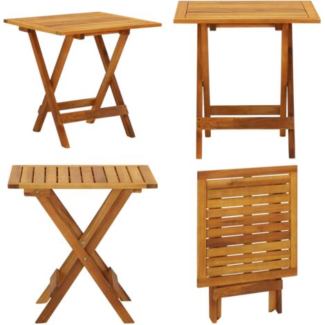 Mesa para terraza bistró madera maciza de acacia 46x46x47 cm - Mesa de terraza - Mesa de centro
