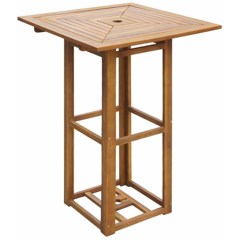 

Happyshopping - Mesa para terraza bistro madera maciza de acacia 75x75x110 cm