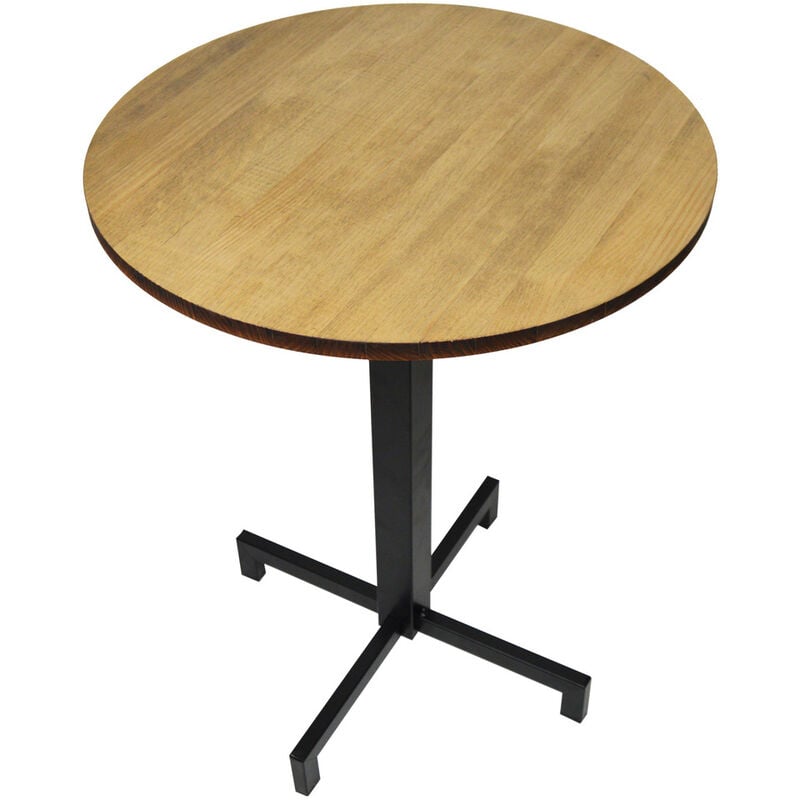 

BHD - Mesa pie central iCub tablero redondo 60cm.dia. 75cm. Alto Negro