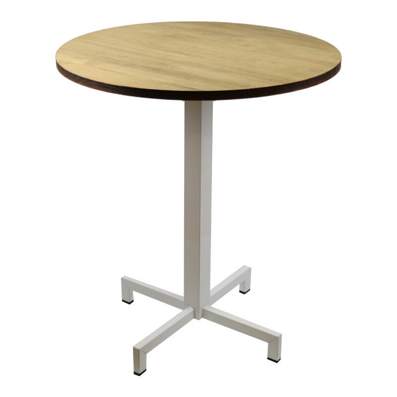 

Mesa pie central iCub tablero redondo 70cm.dia. 75cm. Alto Blanco