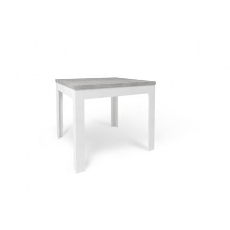 Mesa plegable 90L x 90P x h75 – Acabado cemento y blanco mate – Sarmog