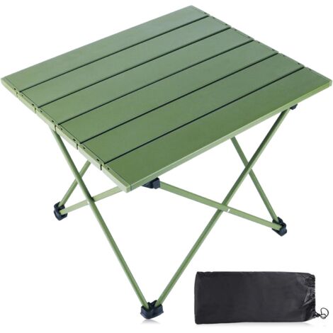 Mesa Plegable Aluminio Ultraligera, Mesa de Camping compacta portátil al Aire Libre, con Bolsa de Transporte para Picnic,Playa,Pesca,Senderismo