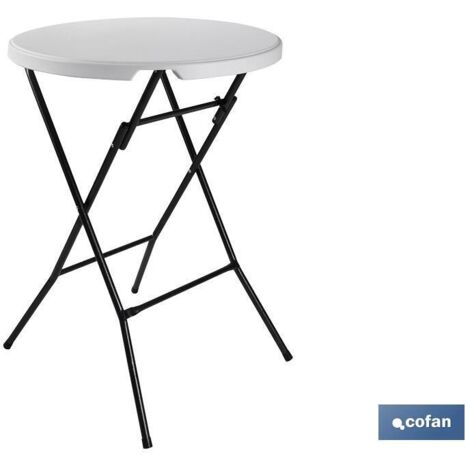 Mesa plegable blanca (Ø80 x 110 cm) COFAN 43051020