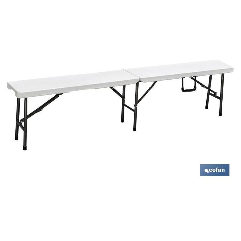 

PLIMPO banco plegable rectangular blanco 180x25x43cm