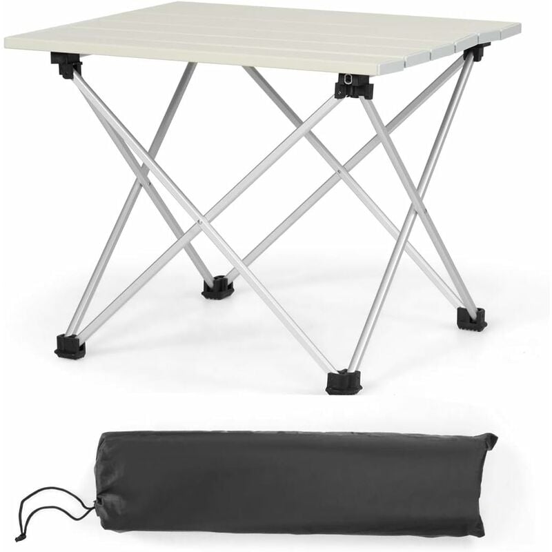 

Mesa Plegable de Camping de Aluminio Mesa de Picnic con Bolsa de Transporte para Jardín Exterior Barbacoa