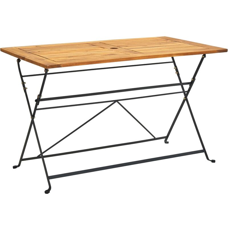 

Mesa plegable de jardín de madera maciza de acacia 120x70x74 cm