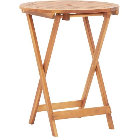 Mesa plegable de jardín de madera maciza de acacia 60x75 cm vidaXL