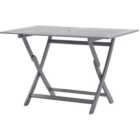 Mesa plegable de jardín madera maciza de acacia 120x70x75 cm