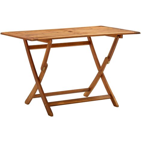 Mesa de jardín plegable madera maciza de acacia 160x85x75 cm vidaXL - Marrón