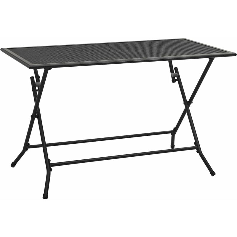 

Mesa plegable de malla de acero antracita 120x60x72 cm