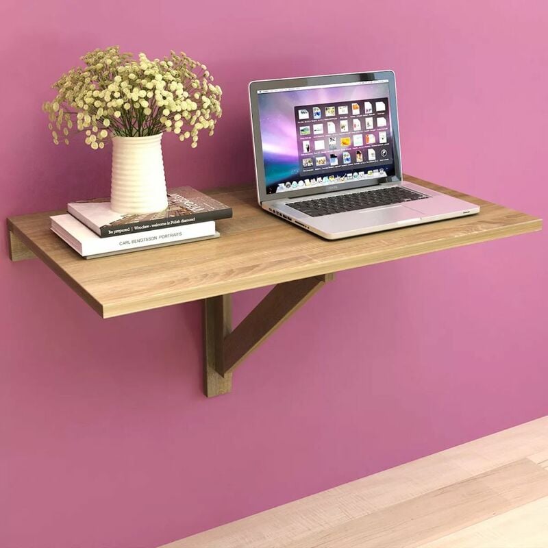 

Mesa plegable de pared color roble 100x60 cm