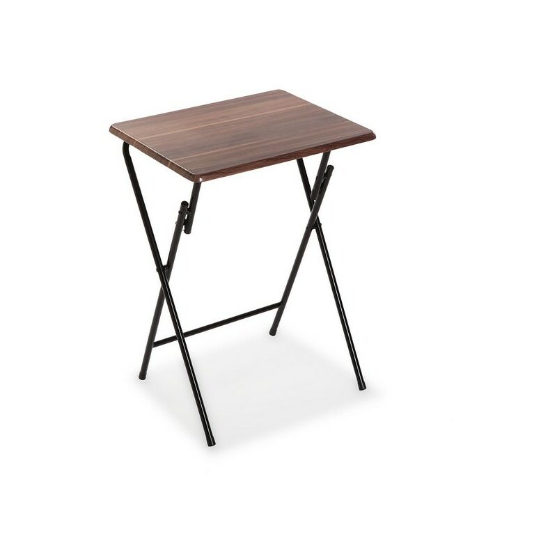 

Mesa Plegable Marrón oscuro Metal Madera MDF (37,5 x 65,5 x 47,5 cm)