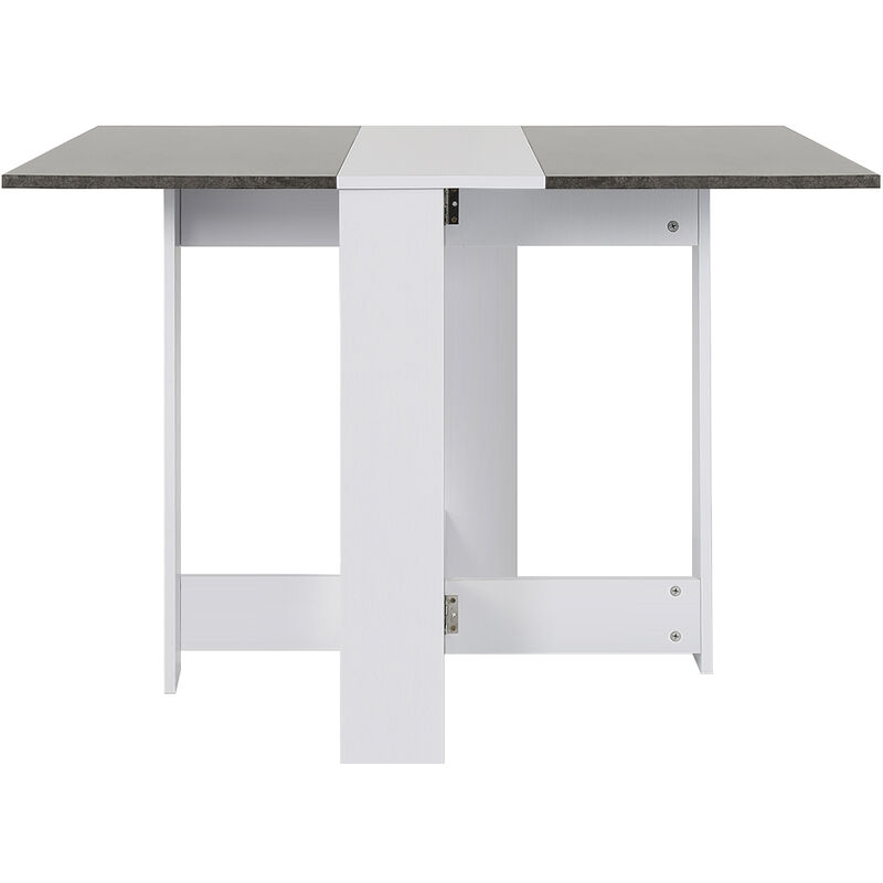 

Bathrins - Mesa plegable mesa de comedor mesa plegable ahorrador de espacio 103 * 76 * 73,4 cm mesa 4 colores muebles [blanco + negro]