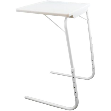 Mesa plegable multifuncional con función ajustable para sala de estar, dormitorio y estudio - blanca