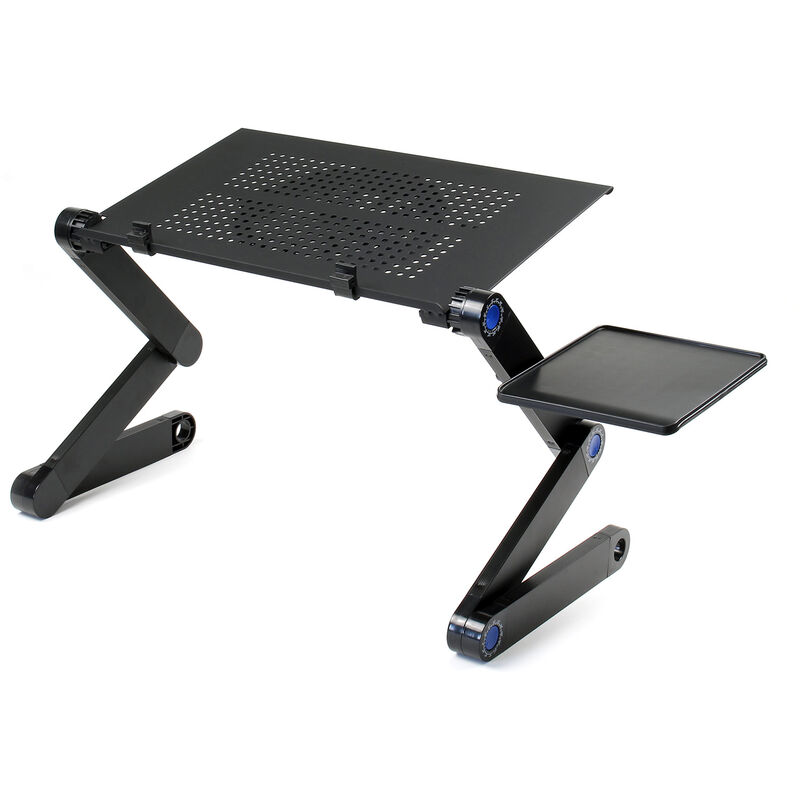 

Mesa portátil plegable 0-360° soporte portátil ajustable en altura 46x26cm con ventilador