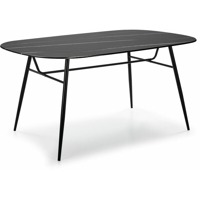 

Bh Design - MESA RECT. ALINA 160 CM CRISTAL MARMOL NEGRO P. NE