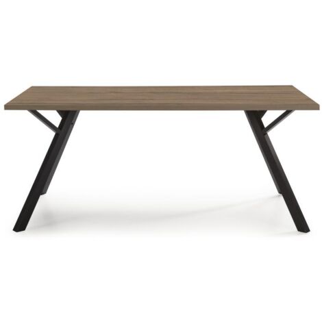 Mesa rectangular de comedor Paula acabado nogal sabi 76cm(alto) 90cm(ancho) 160cm(largo)