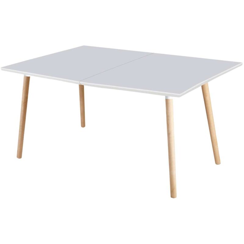 

Mesa rectangular extensible Nordika acabado blanco 76 cm(alto)140-180 -220 cm(ancho)90 cm(largo)