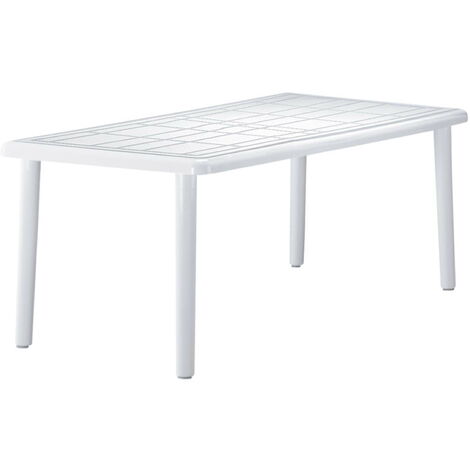Mesa rectangular exterior 180x90 blanco OLOT garbar