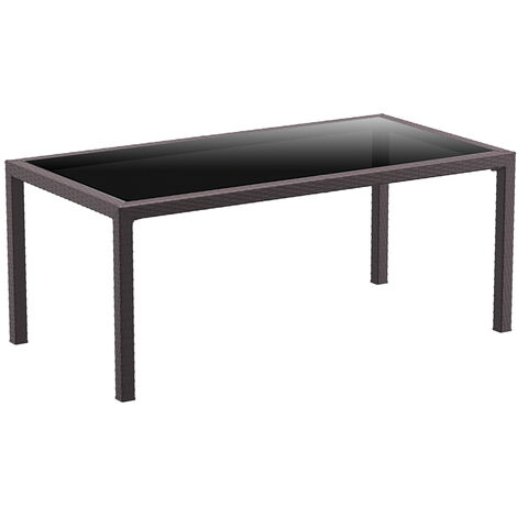 Mesa rectangular exterior 180x90 chocolate PACIFIC garbar