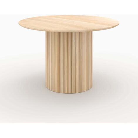 Mesa redonda 4 personas de madera de mango D120 cm - Agathe