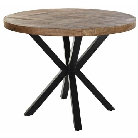 Mesa Redonda Comedor Acacia Métal 100X100X76