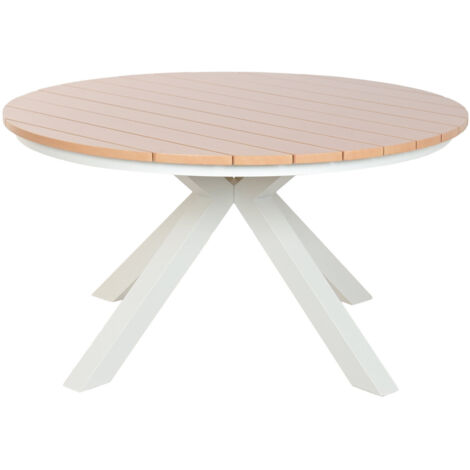 Mesa Redonda Comedor Aluminio 140X140X75 Blanco