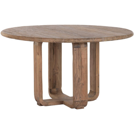 Mesa Redonda Comedor Teca Reciclada 140X140X78