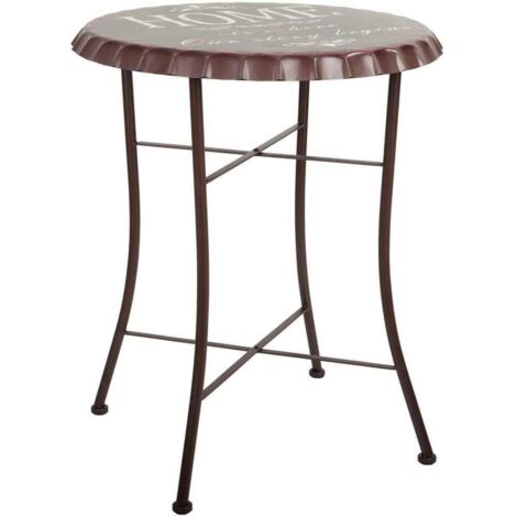 Mesa redonda de metal negra d60x71h cm