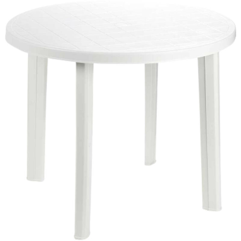 

Mesa de Resina Tondo Blanca Redonda 90x90x72cm Progarden