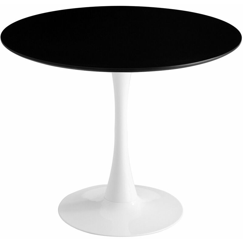

Mesa Redonda Ibiza White Ø90 C Tapa Negra Pata Blanca Ancho: X Largo: X Alto: 75 Cm