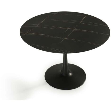 Mesa redonda modelo Adela acabado negro, 75cm(alto) 110cm(ancho) 110cm(largo)