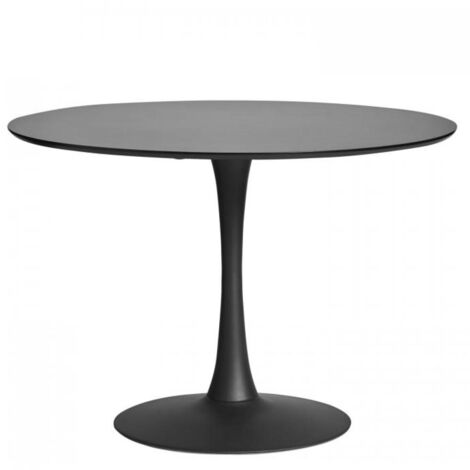 Mesa redonda Onda acabado negro 75 cm(alto) 110 cm(ancho) 110 cm(largo)