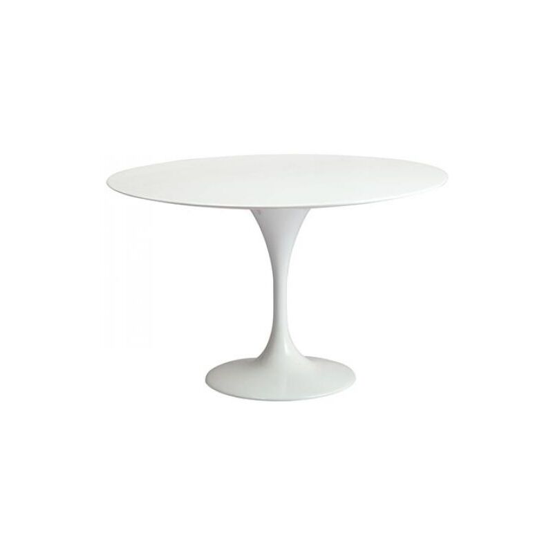 

Mesa Redonda Tulipan de Fibra de Vidrio - 110 cm Blanco Plástico, Fibra de vidrio, Metal