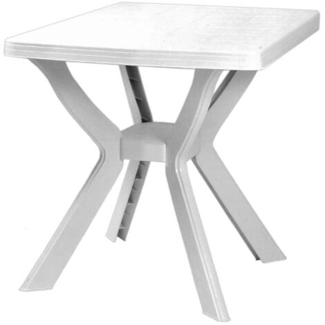 MESA RESINA 70x70 CM BLANCA MYKONOS