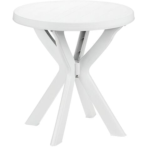 Mesa Resina Blanca Redonda  70 x 72 cm. (Alt)