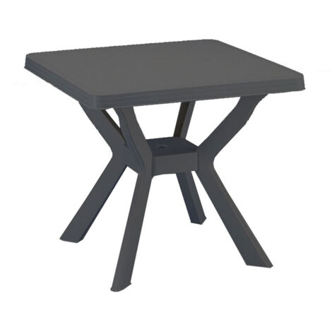 MESA RESINA NILO ANTRACITA 79x79 CM