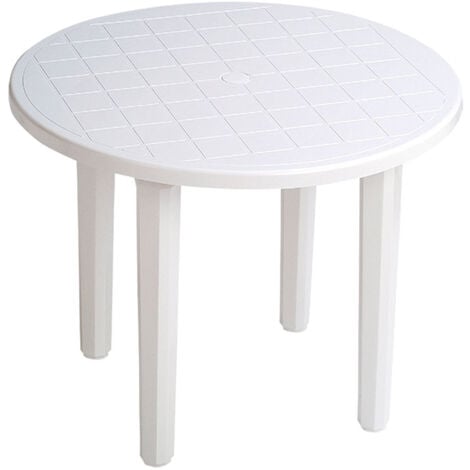 MESA RESINA REDONDA 90 CM BLANCA 4024