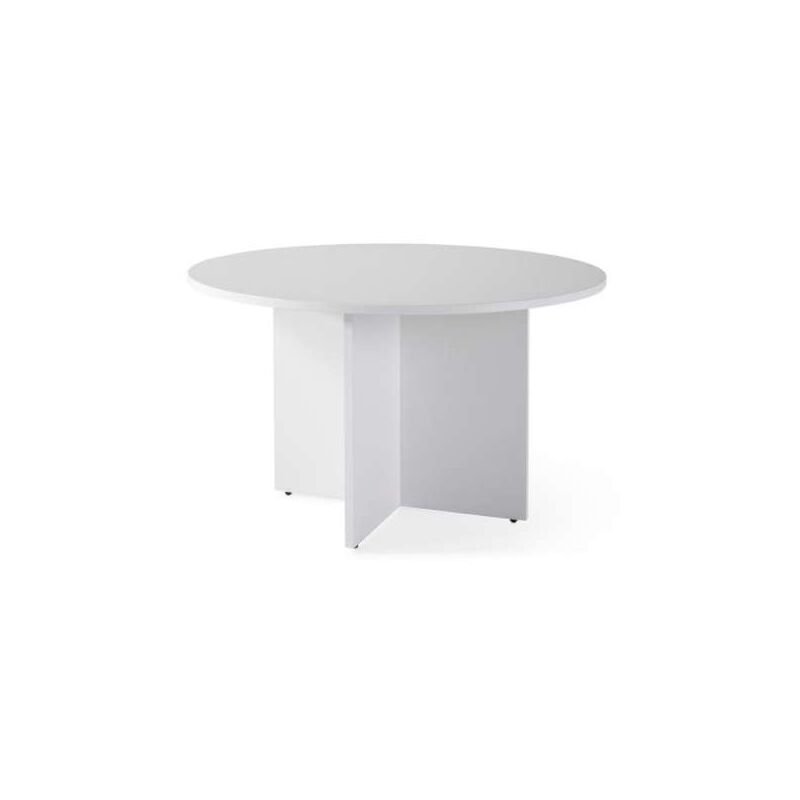 

Mbgorbe - Mesa reunión o estudio redonda dos colores a elegir 73 cm(alto)110 cm(ancho). Color BLANCO