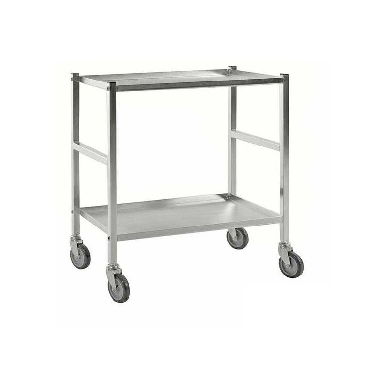 

Kongamek - Mesa rodante con 2 estantes en galvanizado. Medidas 690 x 430 mm.