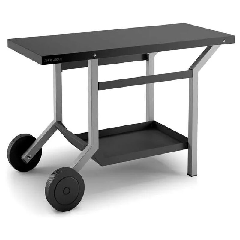 

Mesa corrediza de acero negro y gris mate para plancha