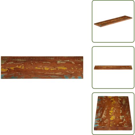 Mesa rústica - vidaXL Tablero mesa rectangular madera maciza reciclada 120x40x2,5 cm - Mesa de comedor