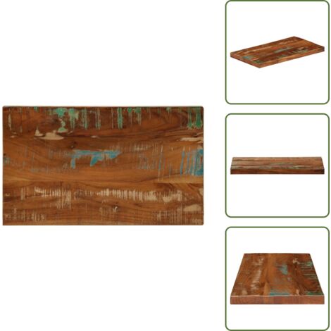 Mesa rústica - vidaXL Tablero mesa rectangular madera maciza reciclada 50x20x2,5 cm - Mesa de comedor